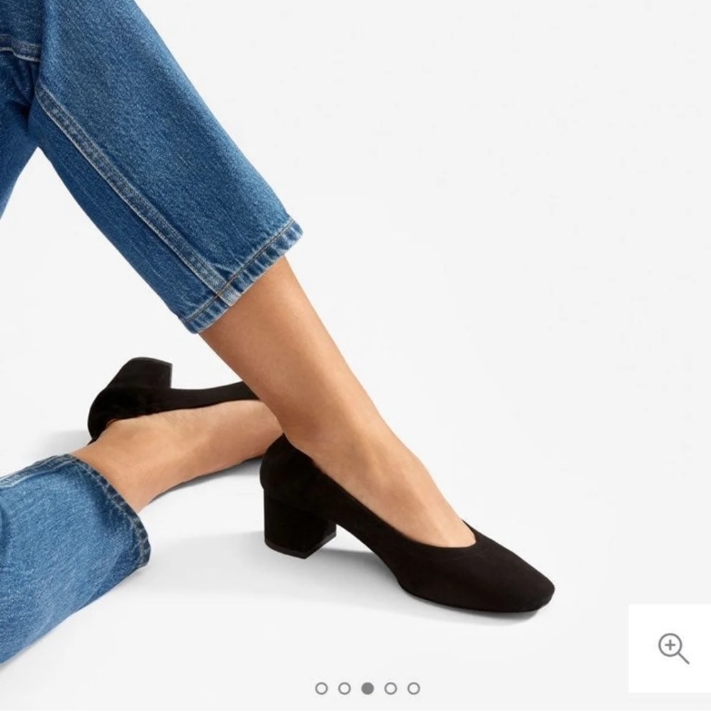 Everlane day heel black suede 9